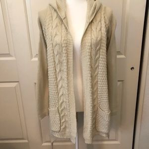 Love Tree Happens Open Cardigan Waterfall Hooded